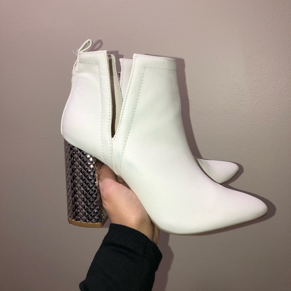 White booties brand: Qupid (Reflections)